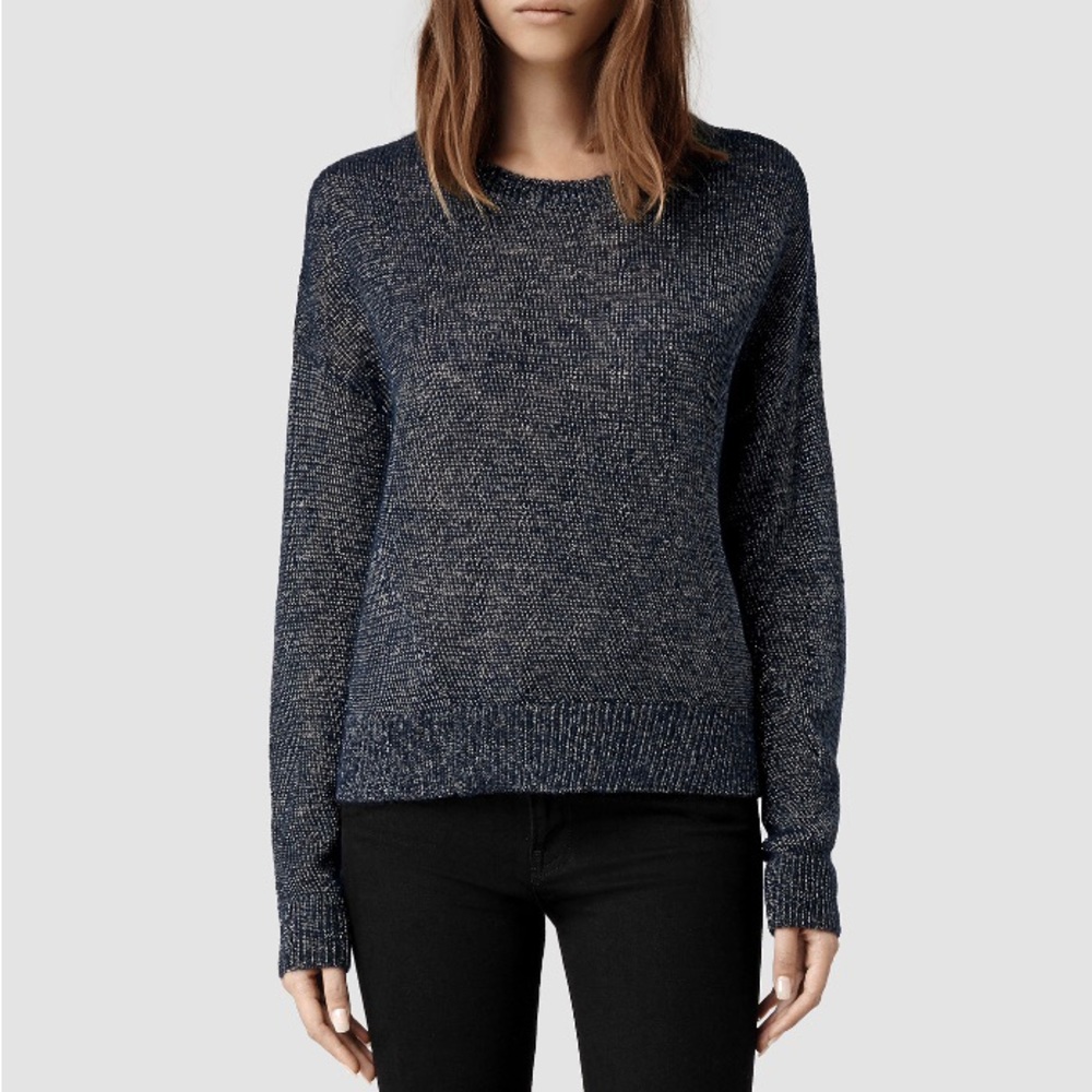 NWT AllSaints Agnes Mohair Wool blend sweater L